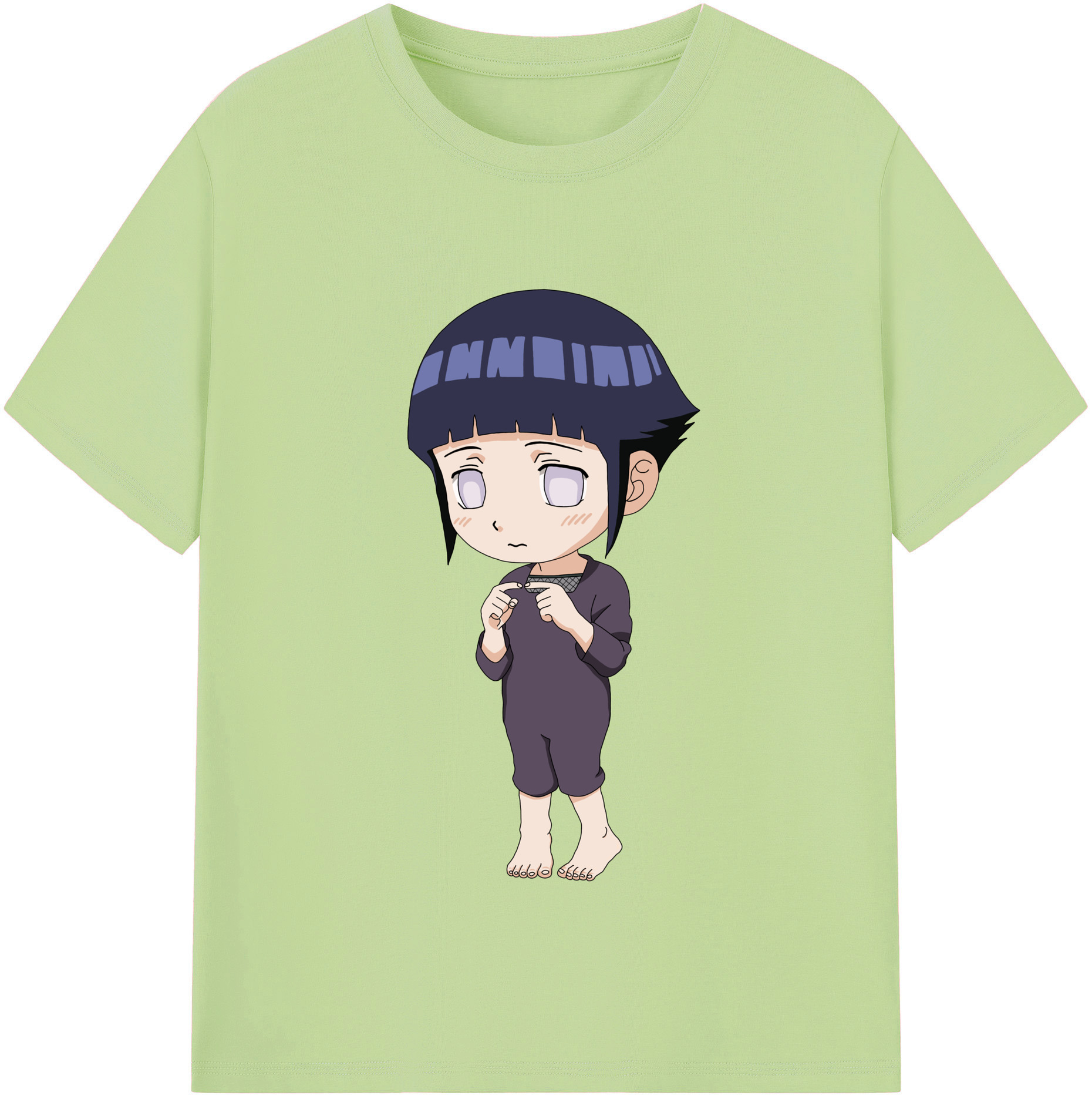 （画像用） NARUTO -ナルト- 日向ヒナタ Hyūga Hinata 綿100％半袖Tシャツ（フロントプリント）
